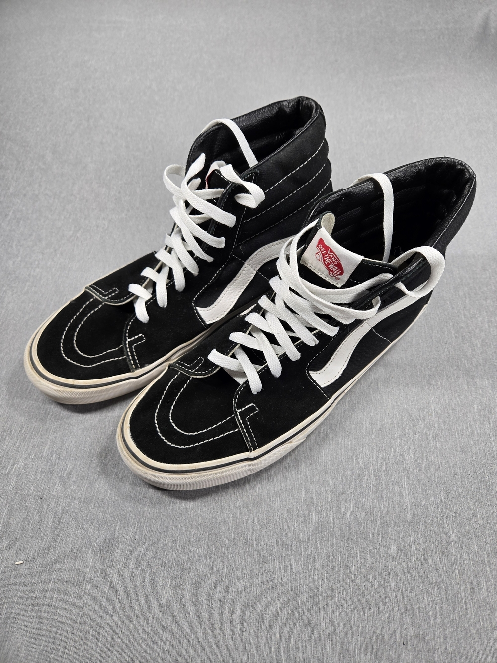 Vans Sk8-Hi Black/White High-Top Skate Shoes - Picture 2 of 11